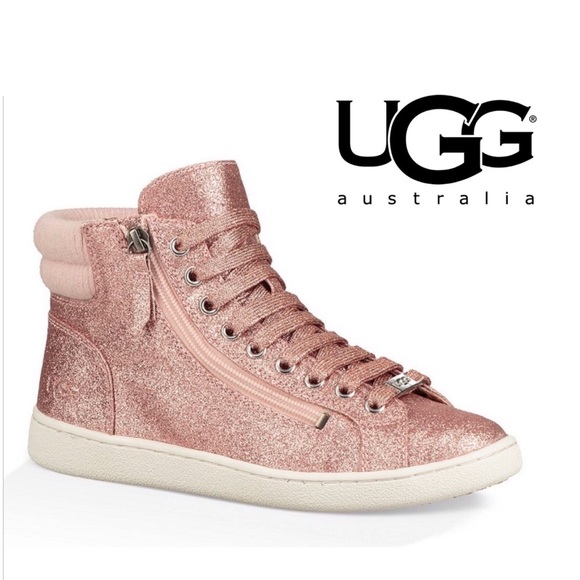 UGG Pink Glitter Sneaker Boots NWT - Picture 2 of 7
